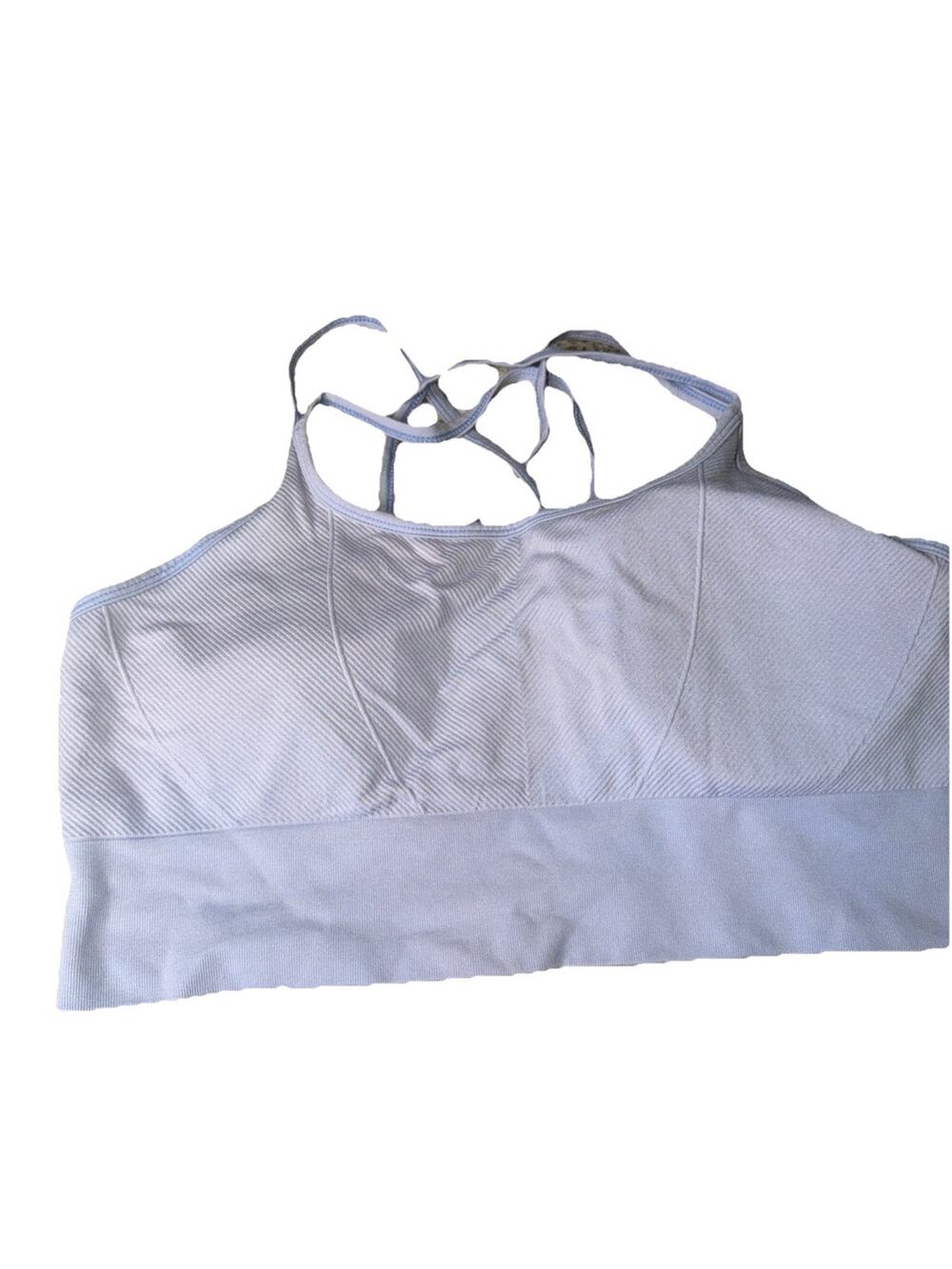 Zella Sports Bra Strappy Blue Size Large Sexy Gym Yoga (w23)